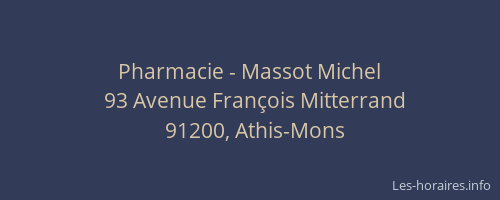 Pharmacie - Massot Michel