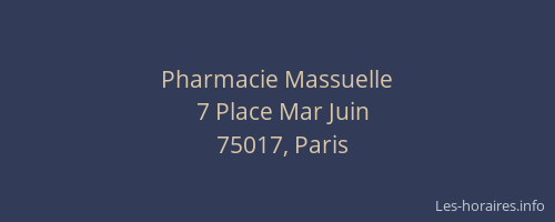 Pharmacie Massuelle