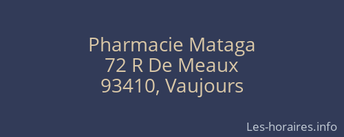 Pharmacie Mataga
