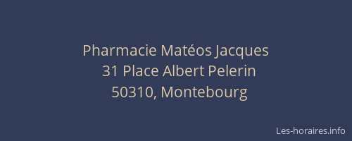 Pharmacie Matéos Jacques