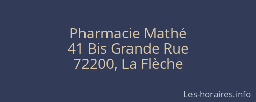 Pharmacie Mathé