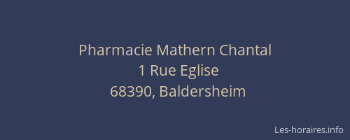 Pharmacie Mathern Chantal