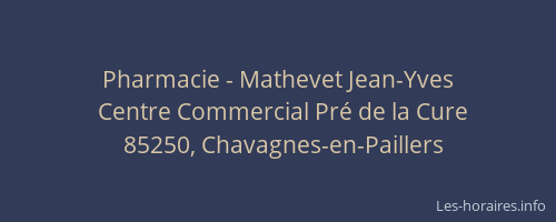 Pharmacie - Mathevet Jean-Yves