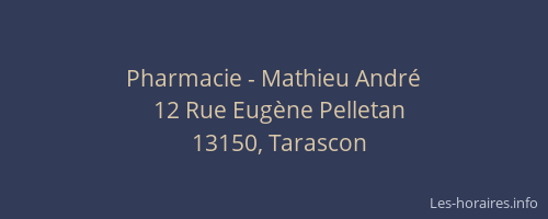Pharmacie - Mathieu André
