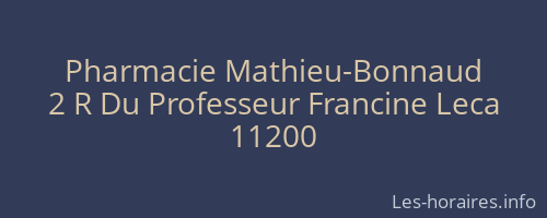 Pharmacie Mathieu-Bonnaud