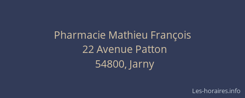 Pharmacie Mathieu Fran&ccedil;ois