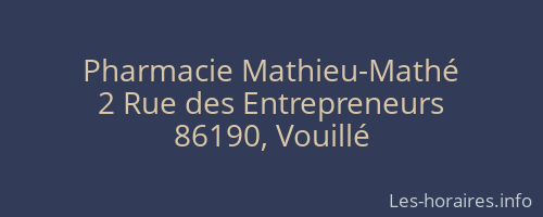 Pharmacie Mathieu-Mathé