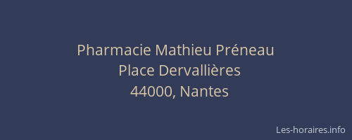 Pharmacie Mathieu Préneau