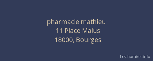 pharmacie mathieu