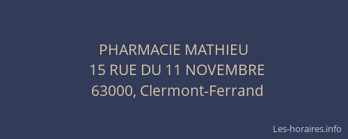 PHARMACIE MATHIEU