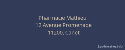 Pharmacie Mathieu