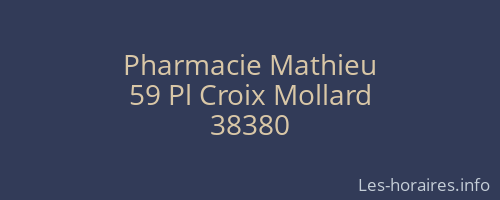 Pharmacie Mathieu