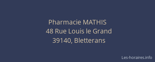 Pharmacie MATHIS