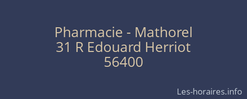 Pharmacie - Mathorel