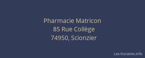 Pharmacie Matricon