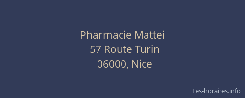 Pharmacie Mattei