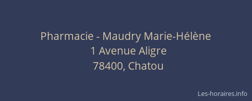 Pharmacie - Maudry Marie-Hélène