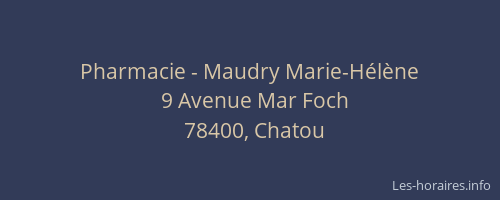 Pharmacie - Maudry Marie-Hélène