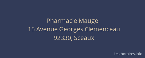 Pharmacie Mauge