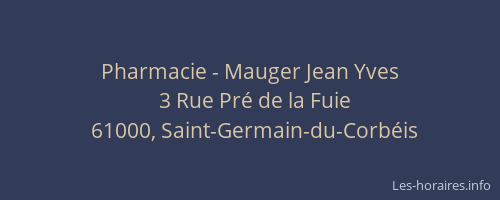 Pharmacie - Mauger Jean Yves