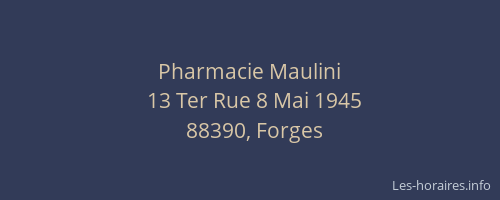 Pharmacie Maulini
