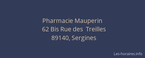 Pharmacie Mauperin