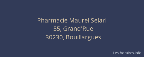 Pharmacie Maurel Selarl
