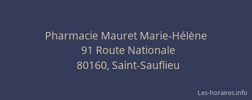 Pharmacie Mauret Marie-Hélène