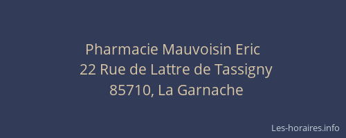 Pharmacie Mauvoisin Eric