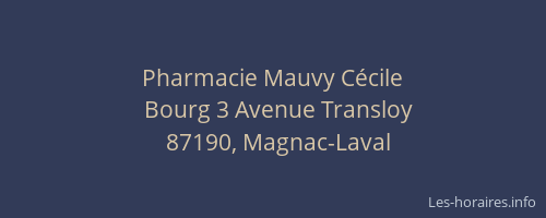 Pharmacie Mauvy Cécile