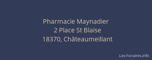 Pharmacie Maynadier
