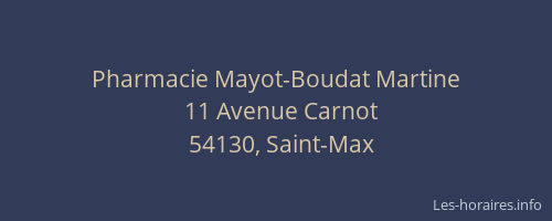 Pharmacie Mayot-Boudat Martine