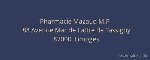 Pharmacie Mazaud M.P
