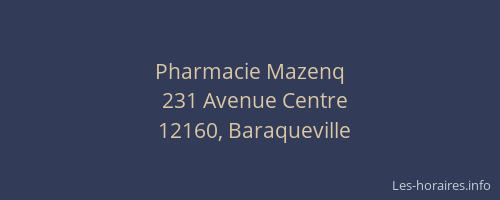 Pharmacie Mazenq