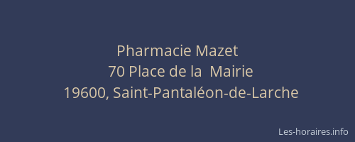 Pharmacie Mazet