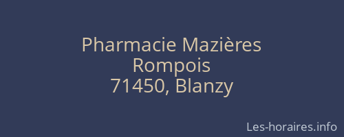 Pharmacie Mazières