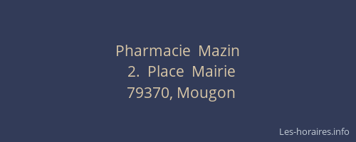 Pharmacie  Mazin