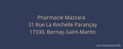 Pharmacie Mazzara