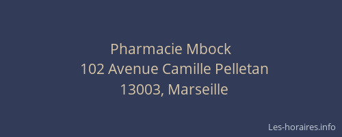 Pharmacie Mbock