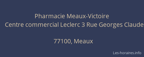 Pharmacie Meaux-Victoire