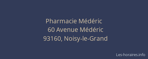 Pharmacie Médéric