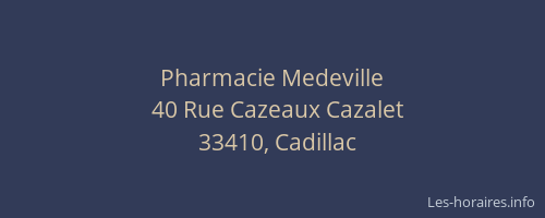 Pharmacie Medeville