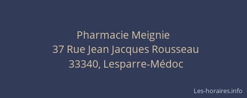 Pharmacie Meignie