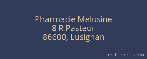 Pharmacie Melusine
