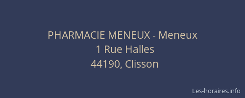 PHARMACIE MENEUX - Meneux