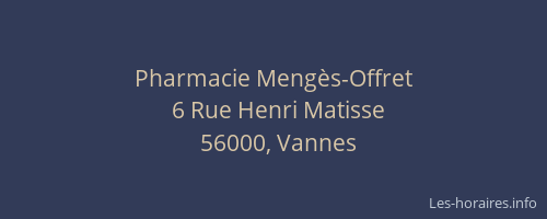 Pharmacie Mengès-Offret
