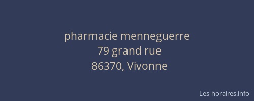 pharmacie menneguerre