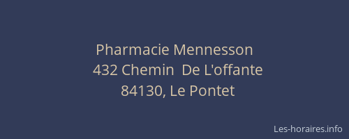 Pharmacie Mennesson