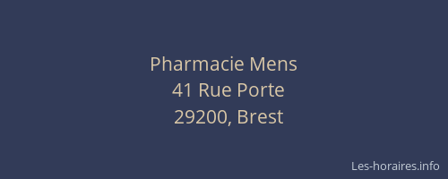 Pharmacie Mens