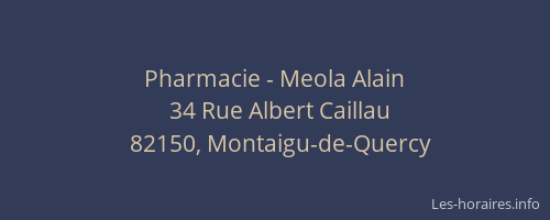 Pharmacie - Meola Alain